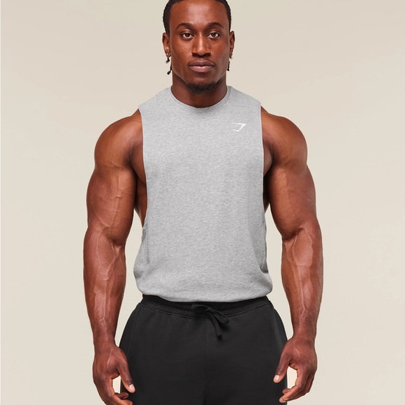 Gymshark React Drop Arm Light Gray Tank Men’s Size XL - NWOT - Picture 1 of 7